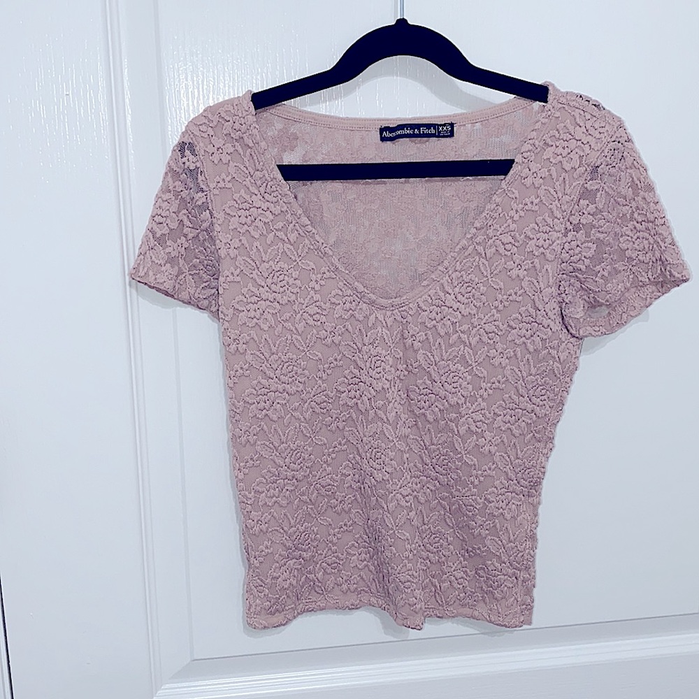 Abercrombie & Fitch Pink Lace Top
